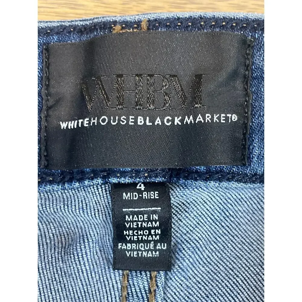 White House Black Market Mid‑Rise Slim Everyday Soft Jeans Size 4